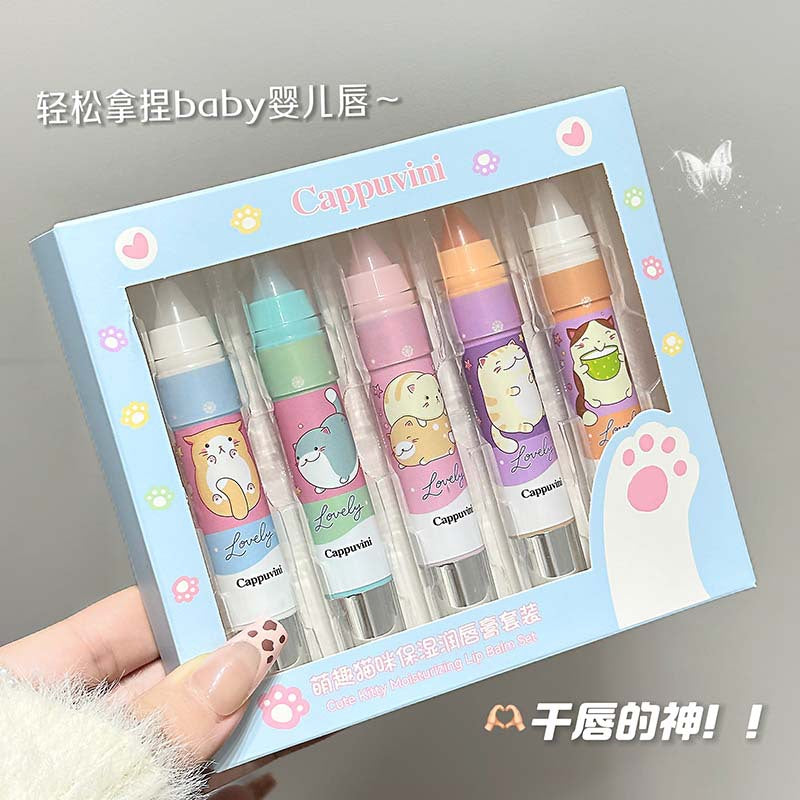 Cappuvini Cute Cat Lip Balm