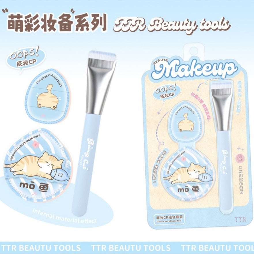 Yolk Cloud Makeup Sponge & Brush Set